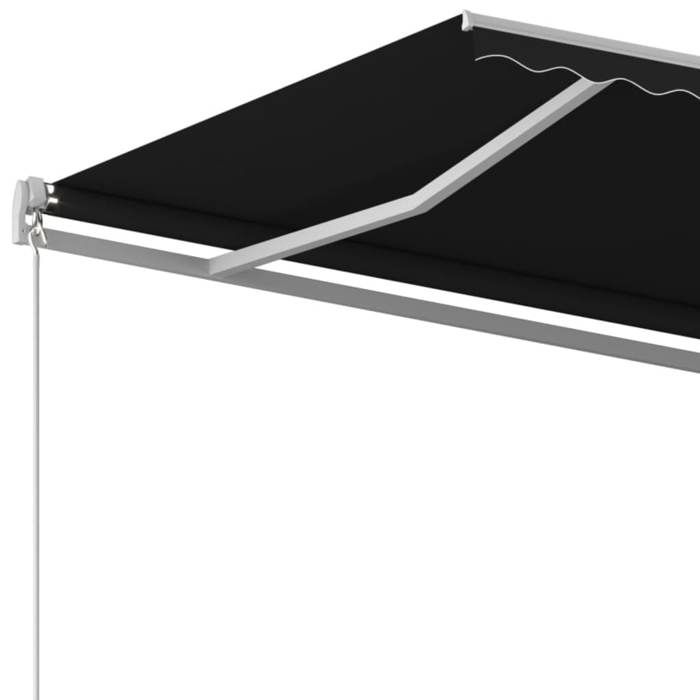 Auvent rétractable - MAISON EXCLUSIVE - Auvent manuel rétractable - 400x350 cm - Cadre aluminium - Tissu polyester PU
