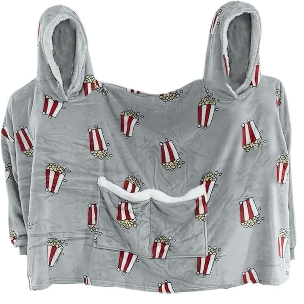 Paar Kleid Frühling Quirky Popcorn Paar Doppel Einteiliges Pullover Pyjamas Einteiliges Kapuzenpullover Freundinnen