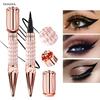 Eyeliner Liquido Nero di Precisione,Eyeliner con Strass,Lunga Tenuta Impermeabile e Resistente al Sudore,Eyeliner Asciugatura Rapida Trucco Occhi