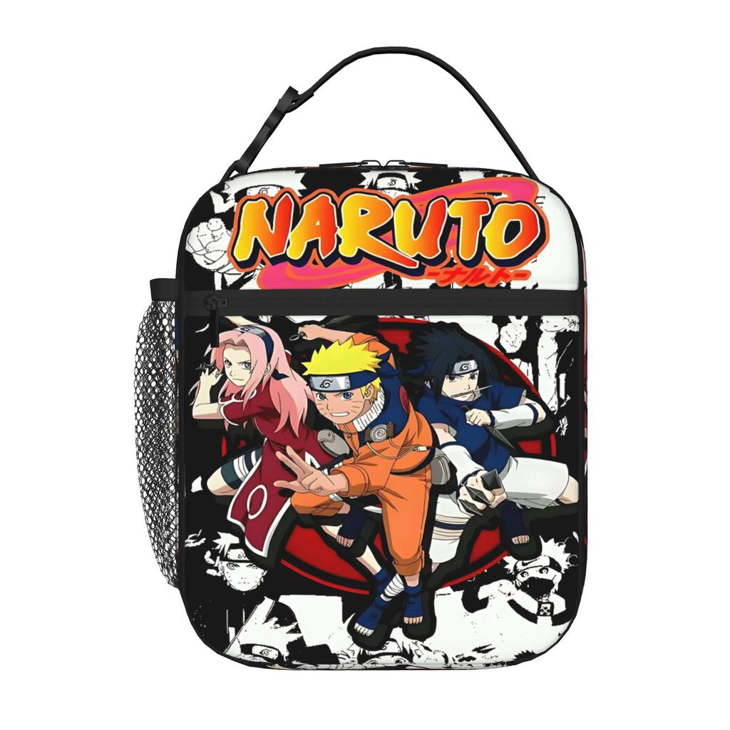 Naruto anime comic Insulated Lunch Bag Meal Pack Rice Bag  bolsa Student Bento Lunch Handbag Insulation