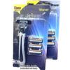 Jierui Men's Manual Shaver Set: Stainless Steel Handle with 4 Three-Layer Razor Blades.