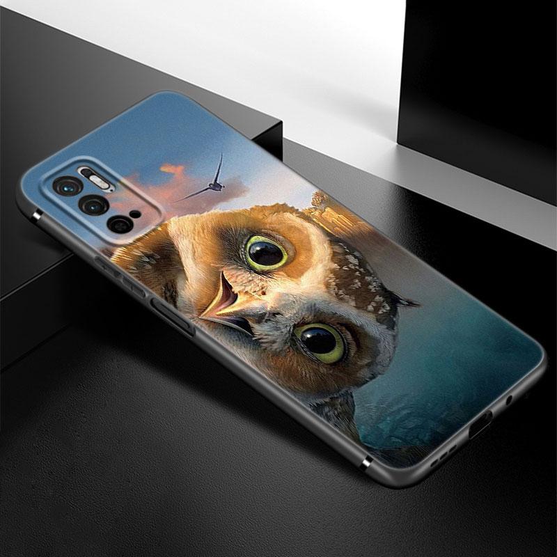 

Чехол для телефона с милой совой и животным для Xiaomi Redmi Note 7 8 9 10 Lite 11 11E 11T 12 Pro 11S 4G 10T 5G 8T 9S 10S, мягкий черный чехол из ТПУ Redmi Note 12 Pro 5G