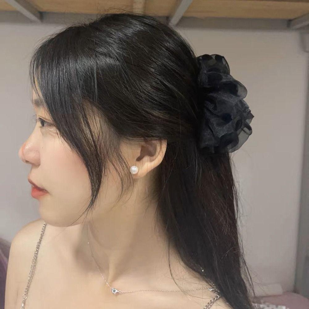 

Net Yarn Mesh Tulle Hair Claw Multi-Layer Temperament Party