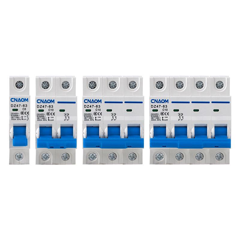 DZ47-63 Mini Circuit Breaker Air Switch, 1P/2P/3P/4P, Household Switch, 6A to 63A