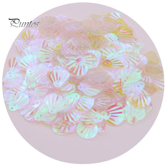

Многоцветные декоративные блестки в виде ракушек, портативные овальные голограммы, пайетки в виде русалки, блестки для повседневного использования чистый