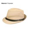 Herren Fedora Breiter Rand Netz Frühling Sommer Einfarbige Flache Krempe Sonnenschutzhut für Draußen