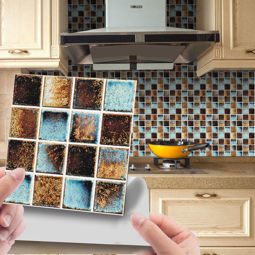 3D Mosaic Tile Sticker - Creative, Bright Film, DIY Wall & Floor Decor