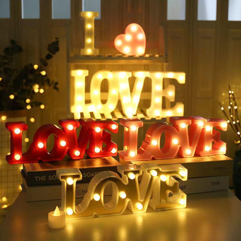LED Romantic Letter Lights for Proposals, Birthdays, and Decor