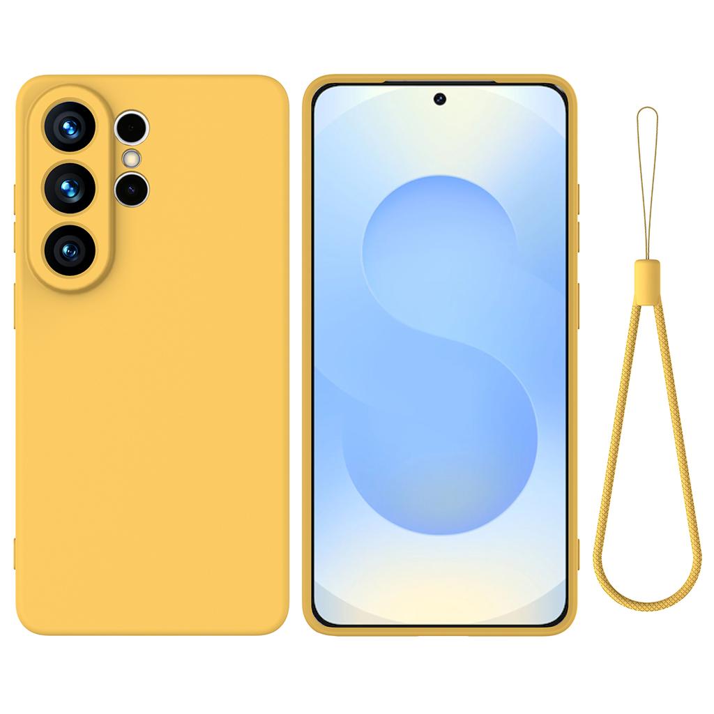 Dla Samsung Galaxy S26 Ultra Etui z Płynnego Silikonu Tylna Pokrywa Telefonu z Paskiem na Rękę