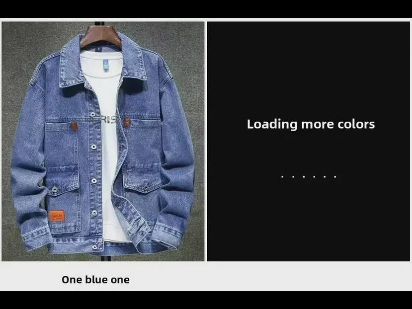 2022 Ιαπωνικό Μοντέρνο Τζάκετ Εργασίας Ντένιμ με Πέτο: Άνοιξη/Φθινόπωρο Χαλαρή Εφαρμογή με Πολλαπλές Τσέπες