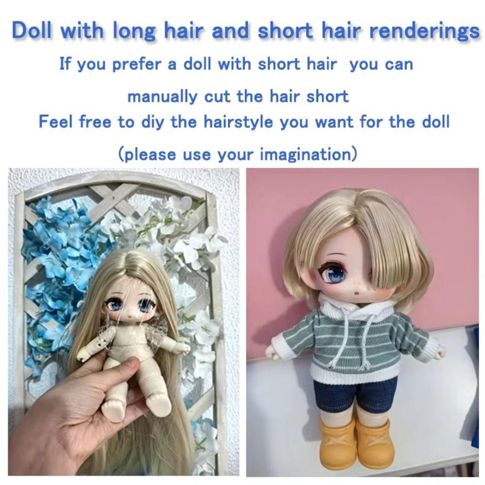 Long Straight Bjd Doll Wig 1/3 & 1/4 & 1/6 Doll Hair Wig Humanoid Dolls BJD Doll Hair  Girls Toy