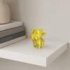 Yousheng 3D Printed Cow Figurine with Bow Tie, Cute Calf Statue, Minimalist Animal Model, Smiling Cow Ornament for Home Office Decor Gift