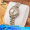 JINSHIDUN 8737 Automatische Damenuhr Luxusmarke Original Saphirglas Wasserdicht Automatisches Datum Mechanische Armbanduhr für Damen