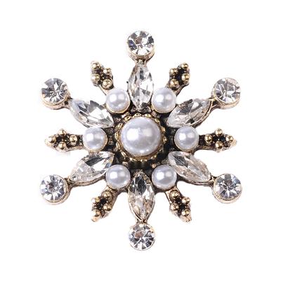 Pearl Rhinestone Buttons Metal Shoe Clip Jewelry Decoration DIY Making Finding Art Accessories for Woman Girls