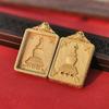 Tibetan Thangka Gold Necklace: Non-fading, Waterproof GAU Box Pendant, Multi-size Options