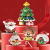 Weihnachtsgeschenke Bausteinserie Weihnachtsmann Rentier Puzzle Montagebausteine Tischdekoration Spielzeug für Kind Weihnachtsgeschenk