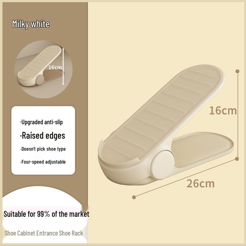 Men's Expandable Double-Layer Shoe Cabinet - Space-Saving Adjustable Shoe Storage with Layered Divider