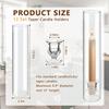 Glass Hurricane Candle Holders - Clear Tall Cylinder Candle Holder Chimney Tube with Holder for Wedding, Christmas Table Decor