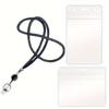 Bling Rhinestone Retractable ID Badge Lanyard Waterproof Card Case Key Holder Stylish Work Badge Clip For Office Daily Use