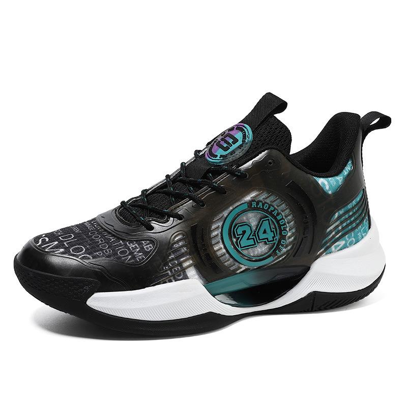 Men's Women's Basketball Shoes Low Top Mesh Fabric Night Light Fashionable Wear-resistant Anti Slip Star Training Sports War Boots
