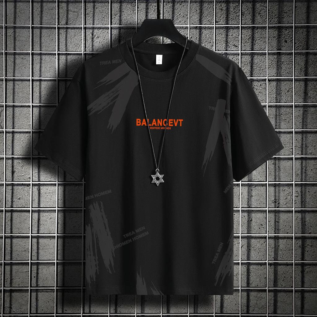 Short-Sleeved T-Shirt Men'S Summer Thin Ice Silk Loose Trendy T-Shirt Half-Sleeved Casual Clothes