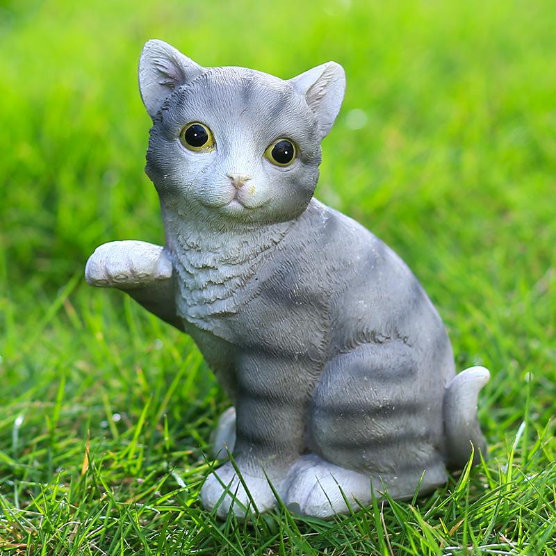 Cute Animal Garden Statues, Rabbit Squirrel Hedgehog Resin Figurines, Farmhouse Outdoor Decor for Yard, Garden Decoration