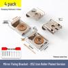Stainless Steel Mirror Holder Clips, Square, Set of 4