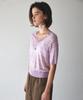 Banwonateullie Kn4294 Striped Half Sleeve Knit_Lavender