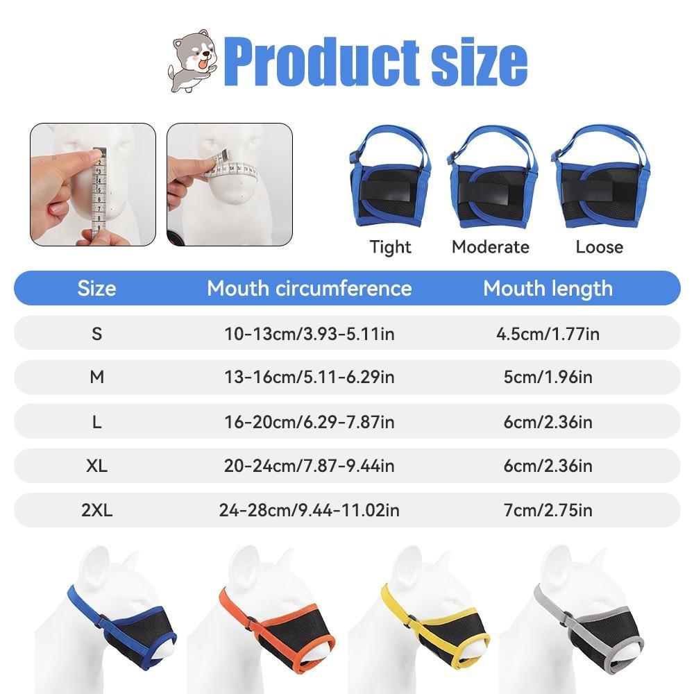 Adjustable Pet Muzzle Dog Muzzles Puppy Mouth Muzzle Anti Barking Biting Muzzles Pet Training Supplies