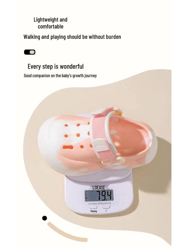 Kids' Cute Cartoon Closed-Toe Sandals – Soft Sole Outdoor Shoes for Boys and Girls, Sizes Small to Large