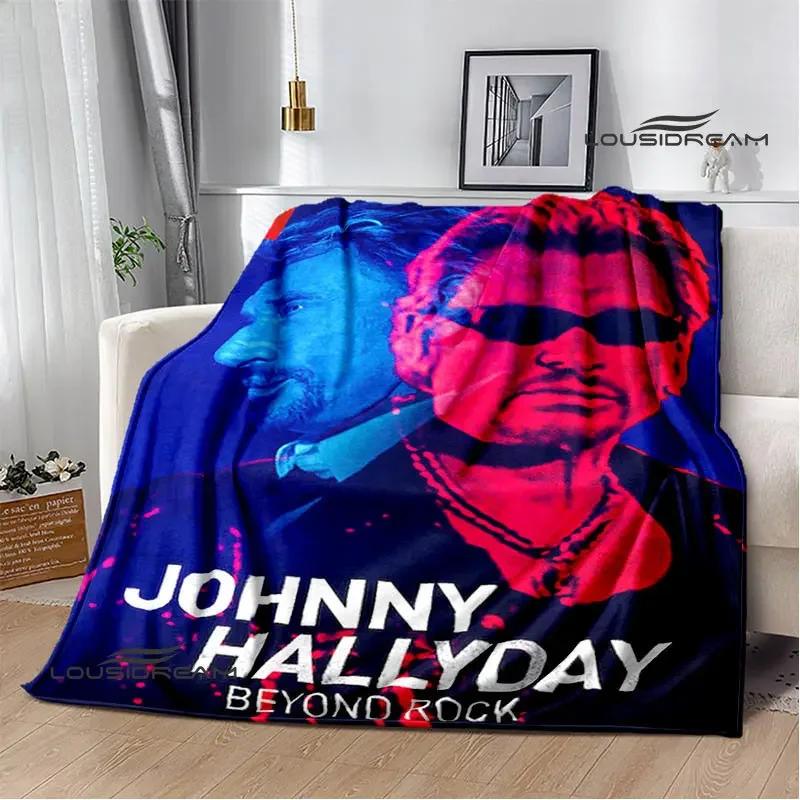 French rock star Johnny Hallyday blanket picnic blanket vintage blanket home travel bed blanket thin blanket birthday gift