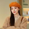 Versatile Korean Style Knit Beret for Women – Large, Warm, Gentle Autumn/Winter Hat