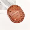 Round Oval Bottom Pu Leather Bag Base With Holes For Diy Home Decoration Handmade Knitted Bag Crochet Bag Bottom Accessories