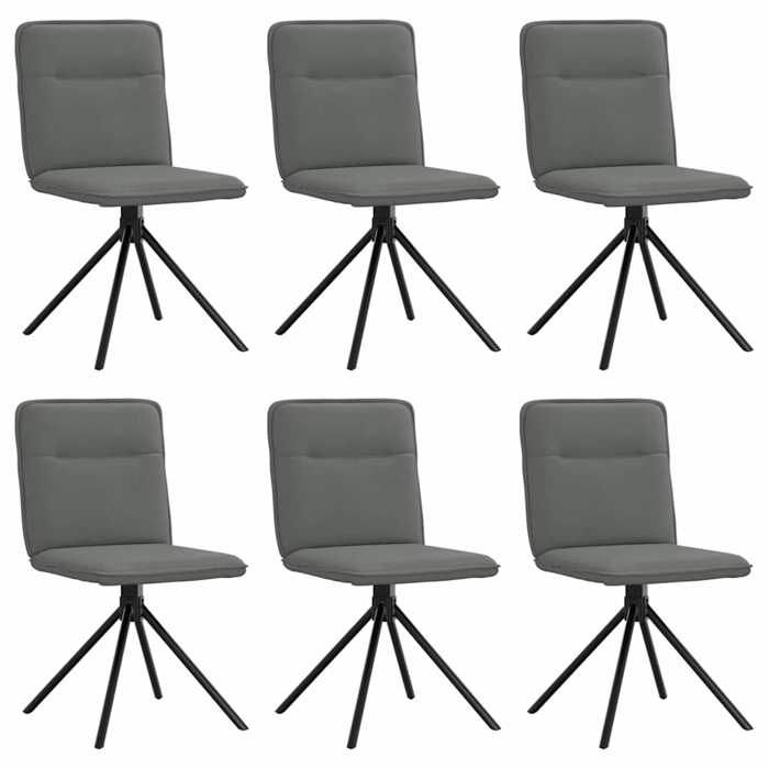 VidaXL Chaises à manger lot de 6 gris foncé tissu 3315603
