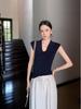 2026 Spring Korean Style Slimming Lapel Sleeveless Knit Vest