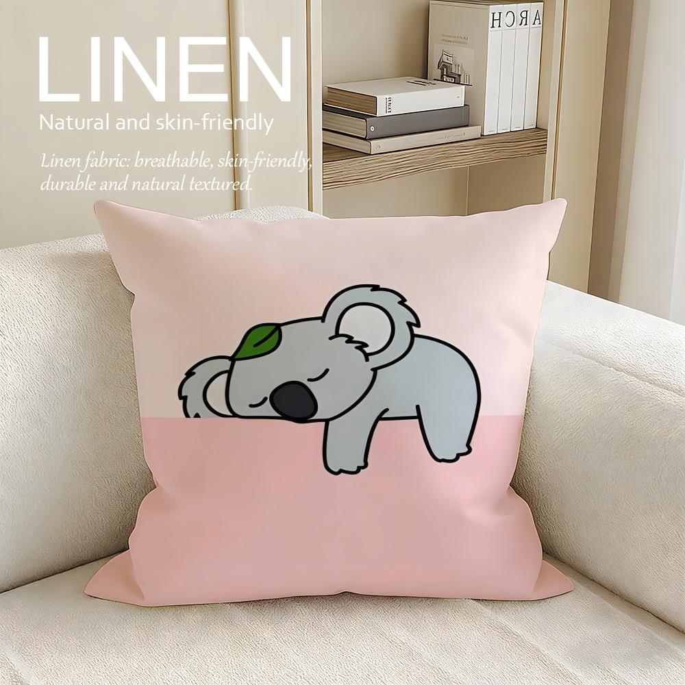 Cute Baby Koala Cushion Cover Pillowcase Set Pcs x x Breathable Washable Sofa Cushion Cover
