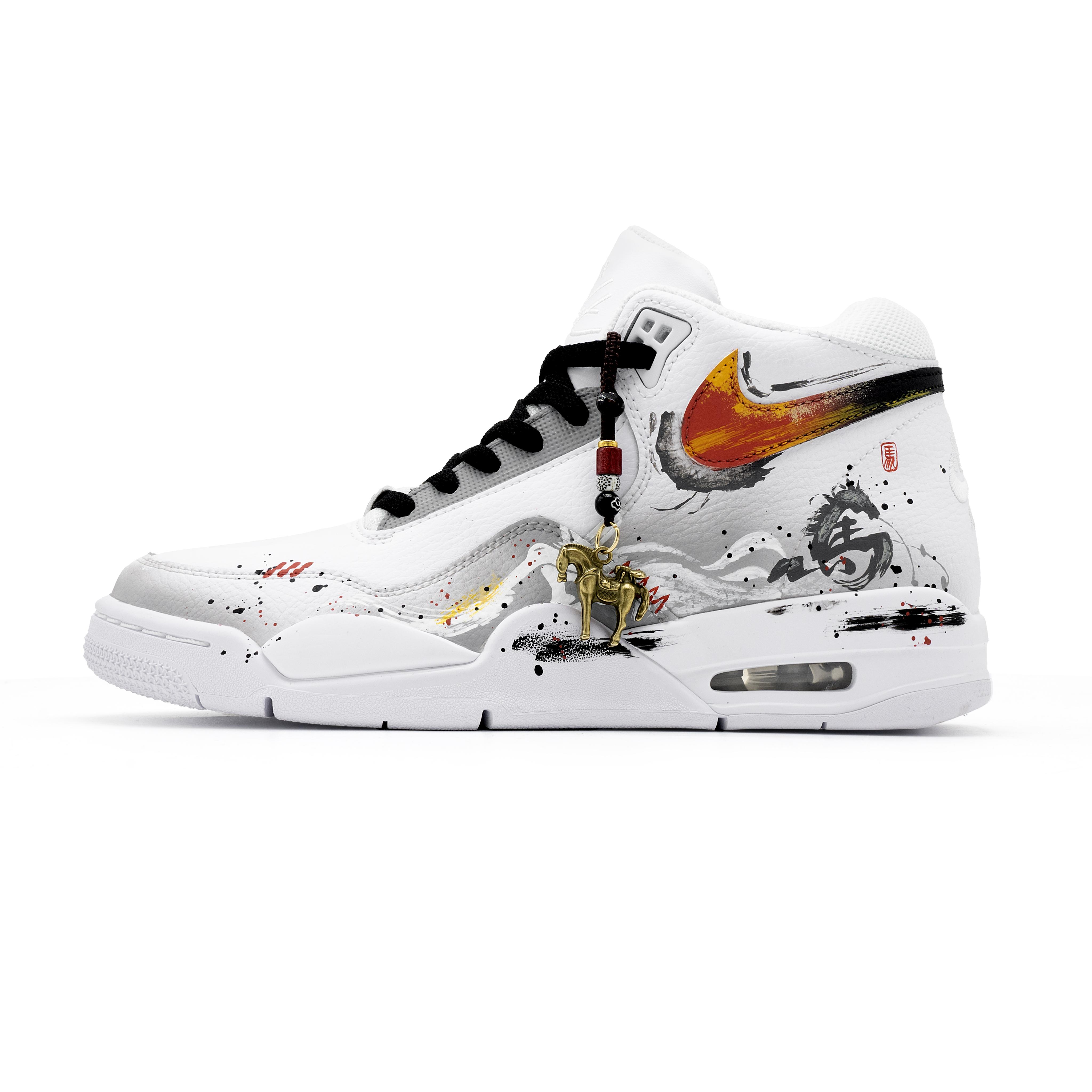 

Nike Flight Legacy White Steed Inkstep Abrasion Resistant Coverage Support Height Increasing High top BQ4212-101(Team861-) 39