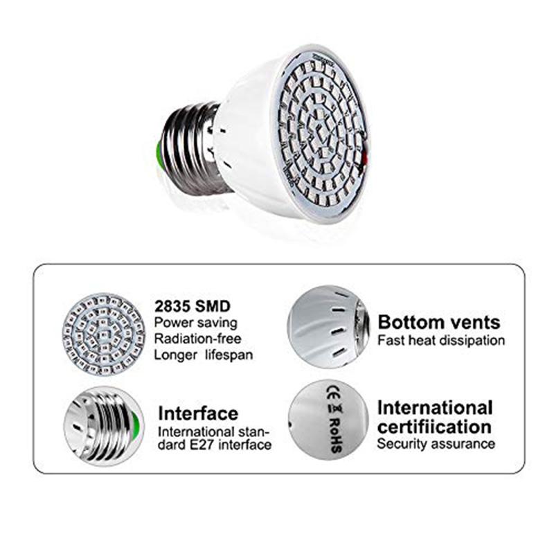 LED Grow Light Bulb E27 220V Full Spectrum 200/300LED Plant Lamp for Indoor Garden Seedling Greenhouse Hydroponics Grow Tent