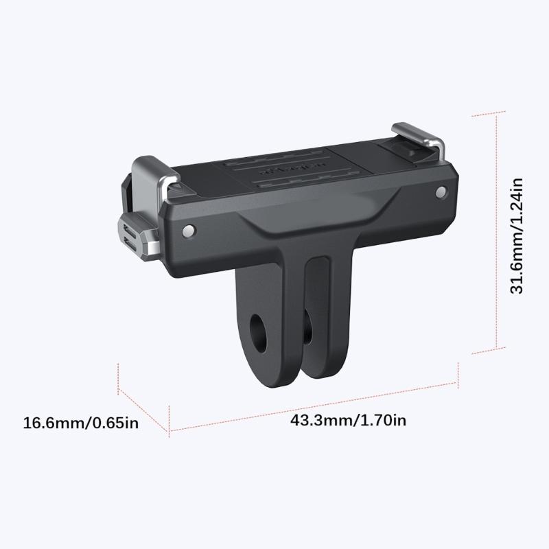 Magnetic Grip Adapter with Quick Release Function Compatible for Action Cameras Ideal for Sports and Travel Recording