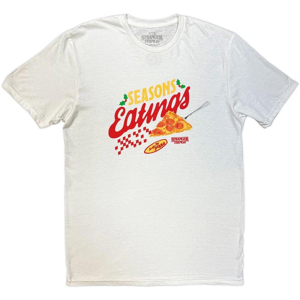Stranger Things Season Of Eating Pizza erkend T-shirt voor mannen S