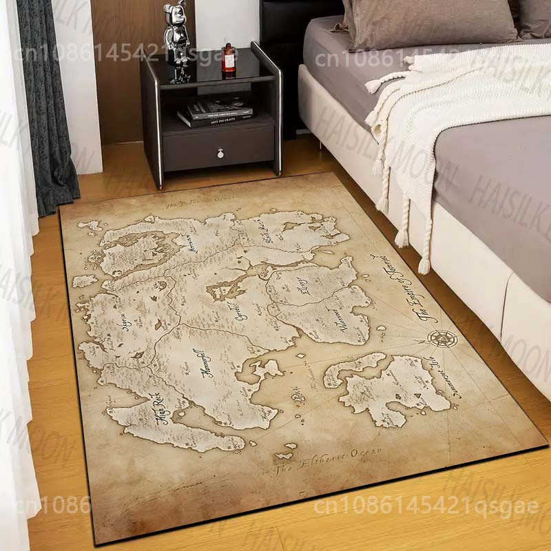 

Multiple sizes Fantasy continent old map Carpet for Living Room Bedroom Sofa Home Decor Rug Non-slip Floor Mat Luxury Gift 40x60cm