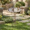 5-Pronged Base Iron Bird Bath Feeder Retro Standing Bird Bath Bird Water Drinker  Porch