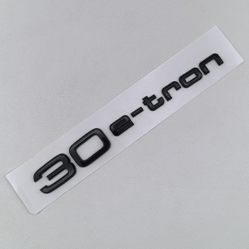 3D ABS Logo 30 40 45 50 E-tron GT Letters Sticker Car Rear Trunk Emblem Badge For qaz22 A3 SQ6 Q5 Q6 Q8 Q4 Etron Accessories