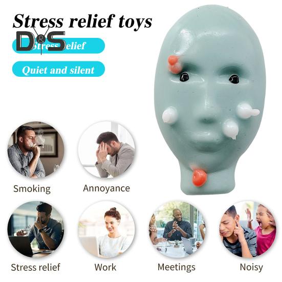 Mimozemšťani Vytlačování Pupínků Fidget Hračka se Sadu Nástrojů Opakovaně Použitelná Děti Dospívající Dospělí Úleva od Stresu Kreslený Mimozemšťan Mužská Tvář Hra na Vytlačování Akné