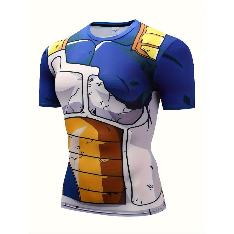 Men's 3D Printed T-Shirt Muscle Pattern Print Outdoor Fitness Breathable Quick Drying Sports Short Sleeve O-Neck Pullover Casual Top