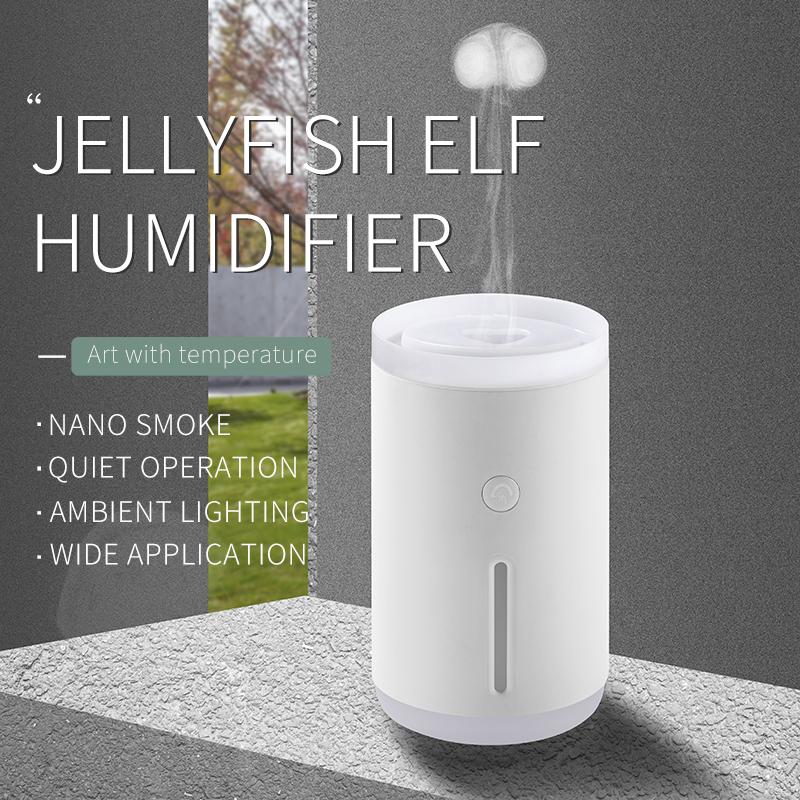 Jellyfish Smoke Rings Ultrasonic Air Humidifier USB Portable Aromatherapy Essential Oil Diffuser Home Office Humidifying Sprayer