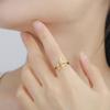 Teamer Dragonfly Ring for Women Stainless Steel Gold Color Widelife Insect Ring Delicate Anniversary Party Jewelry Wholesale