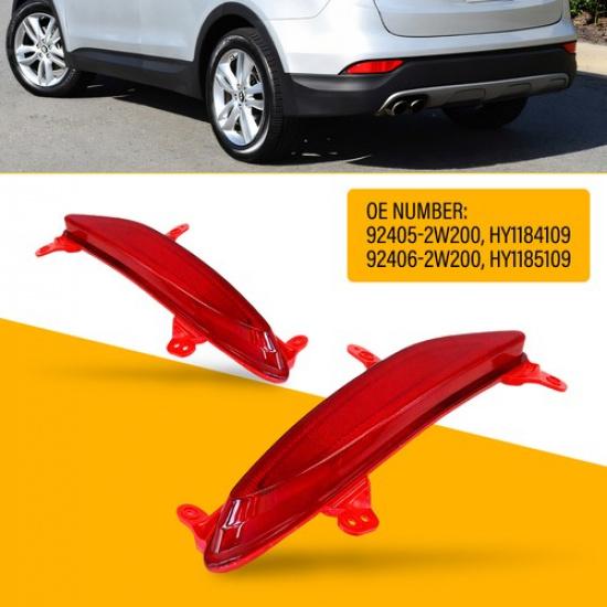 2x Для Hyundai Santa Fe Sport 2013-2016 Отражатель бампера Задний Левый Правый A