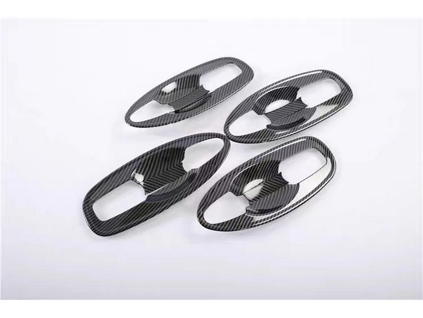 15-23 Renault Kadjar Carbon Fiber Black Door Handle & Bowl Decoration