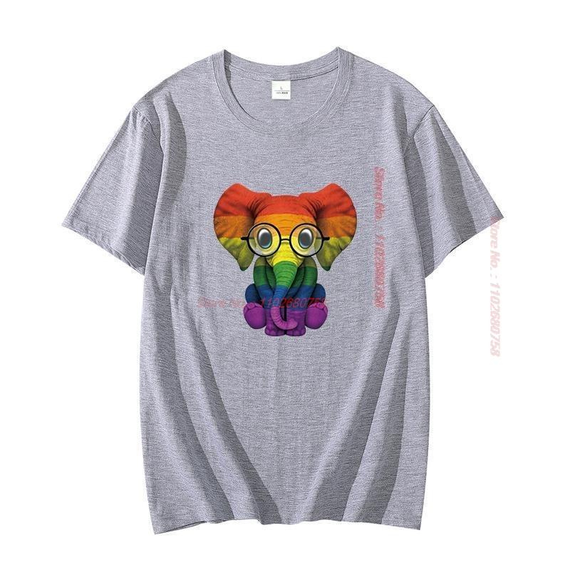 Baby Elephant Glasses Gay Funny Graphic T Shirt For Unisex Oversize Cotton Short Sleeve Tshirts Summer Streetwear Unisexs Clothes